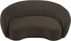 Hyde Brown Boucle Fabric Loveseat 693Brown-L Meridian Furniture