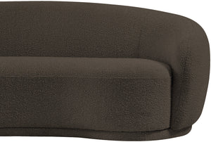 Hyde Brown Boucle Fabric Loveseat 693Brown-L Meridian Furniture