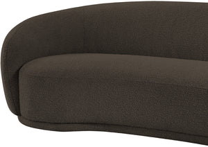Hyde Brown Boucle Fabric Loveseat 693Brown-L Meridian Furniture