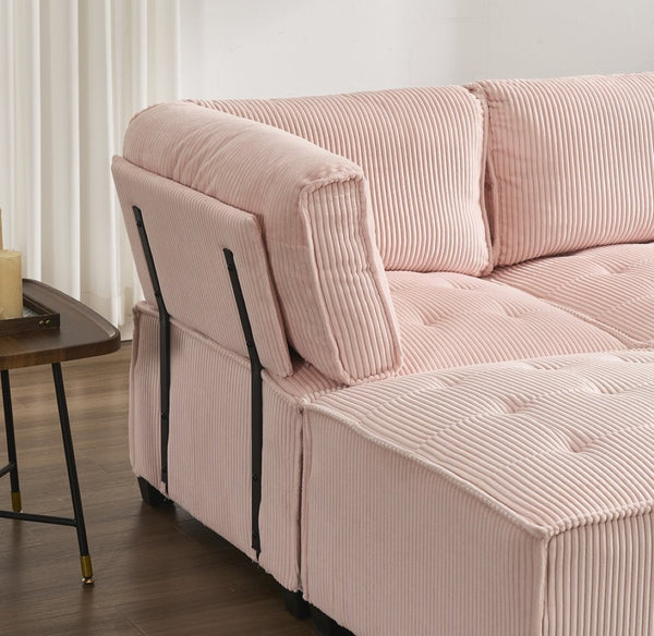 English Elm United We Win U-Shaped Modular Sectional Sofa With Reversible Chaise For Custom Living Room Comfort W1568S00154-GIGA