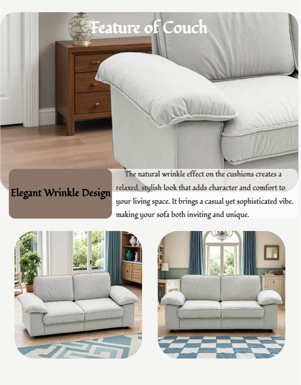 English Elm Fx-P20M-2S-Cw Cream White Storage Loveseat Sofa - Stylish Compact Couch With Hidden Storage For Small Spaces W576S00228