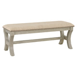 OSP Home Furnishings Monaco 48" Bench Linen/White Wash