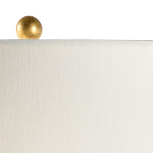 Chelsea House Greek Key Gold Lamp With Antique Gold Leaf, Acrylic Accents & Integrated Charging Port For Rooms 69406