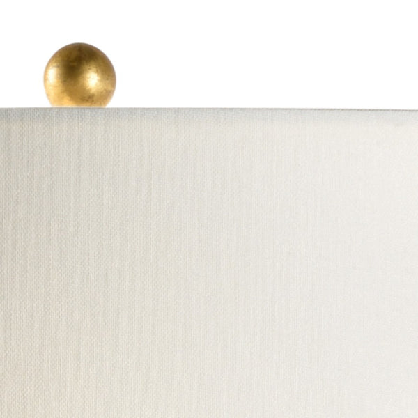 Chelsea House Greek Key Gold Lamp With Antique Gold Leaf, Acrylic Accents & Integrated Charging Port For Rooms 69406