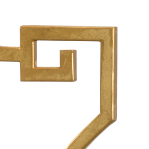 Chelsea House Greek Key Gold Lamp With Antique Gold Leaf, Acrylic Accents & Integrated Charging Port For Rooms 69406