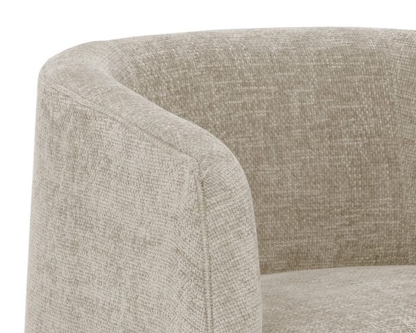 Sunpan Serenade Lounge Chair - Striking Round Design in Stylish Upholstery for a Stunning Home Accent Husky Beach