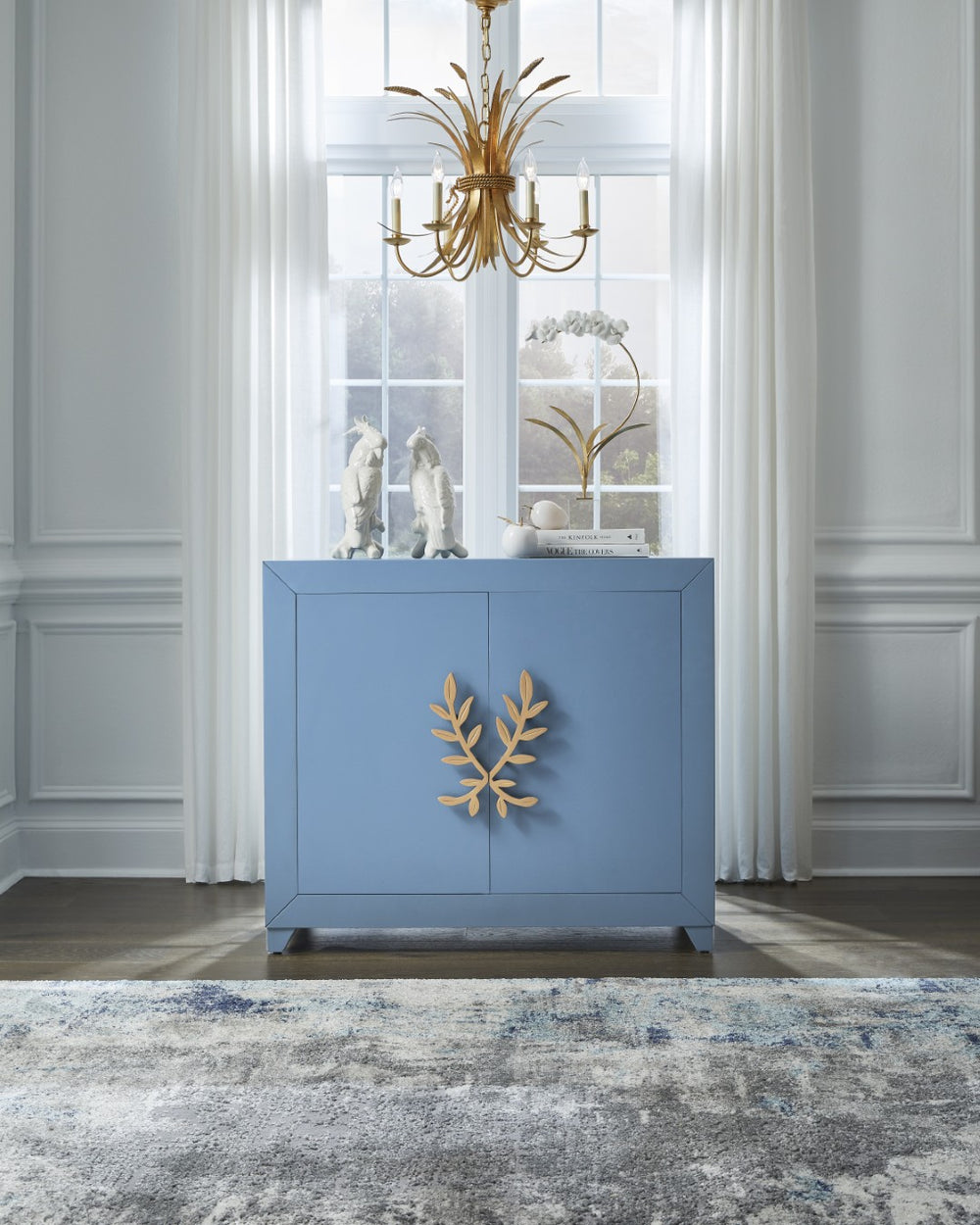 Chelsea House Wheat Antique Gold Chandelier With Ivory Candle Lights, 20" Rustic Wheat Motif, Chain Included 69412