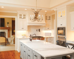 Chelsea House Wheat Antique Gold Chandelier With Ivory Candle Lights, 20" Rustic Wheat Motif, Chain Included 69412