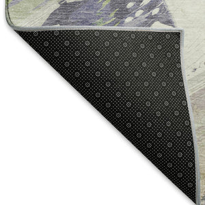 HomeRoots 9' X 12' Artichoke Green Ivory Taupe Abstract Washable Area Rug - Durable, Stain Resistant & UV Protected 694127