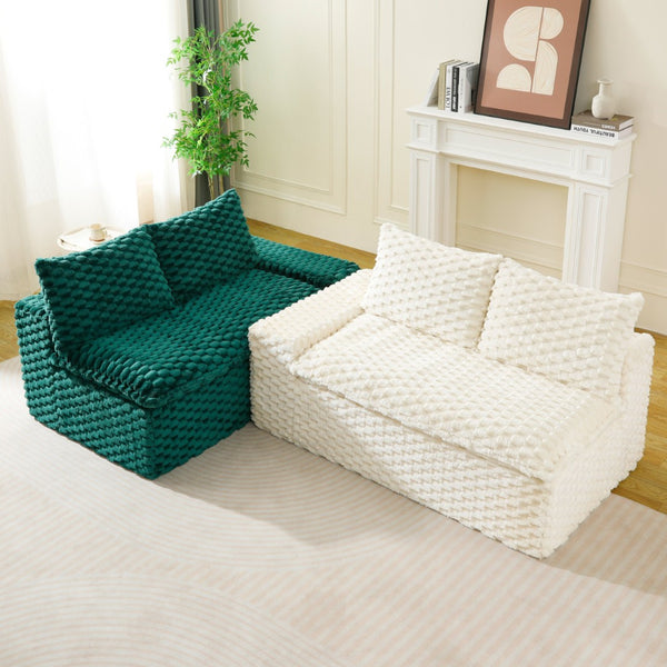 English Elm Luxury Color-Block Turtle Velvet Sofa - Modular Design For Stylish Living Room Comfort & Flexibility P2 W3371S00046-GIGA