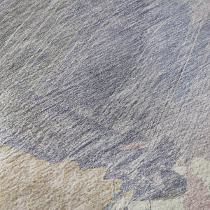 HomeRoots 5' X 8' Washable Abstract Area Rug in Pink, Ivory & Beige - Durable, UV-Protected & Non-Slip Design 694136