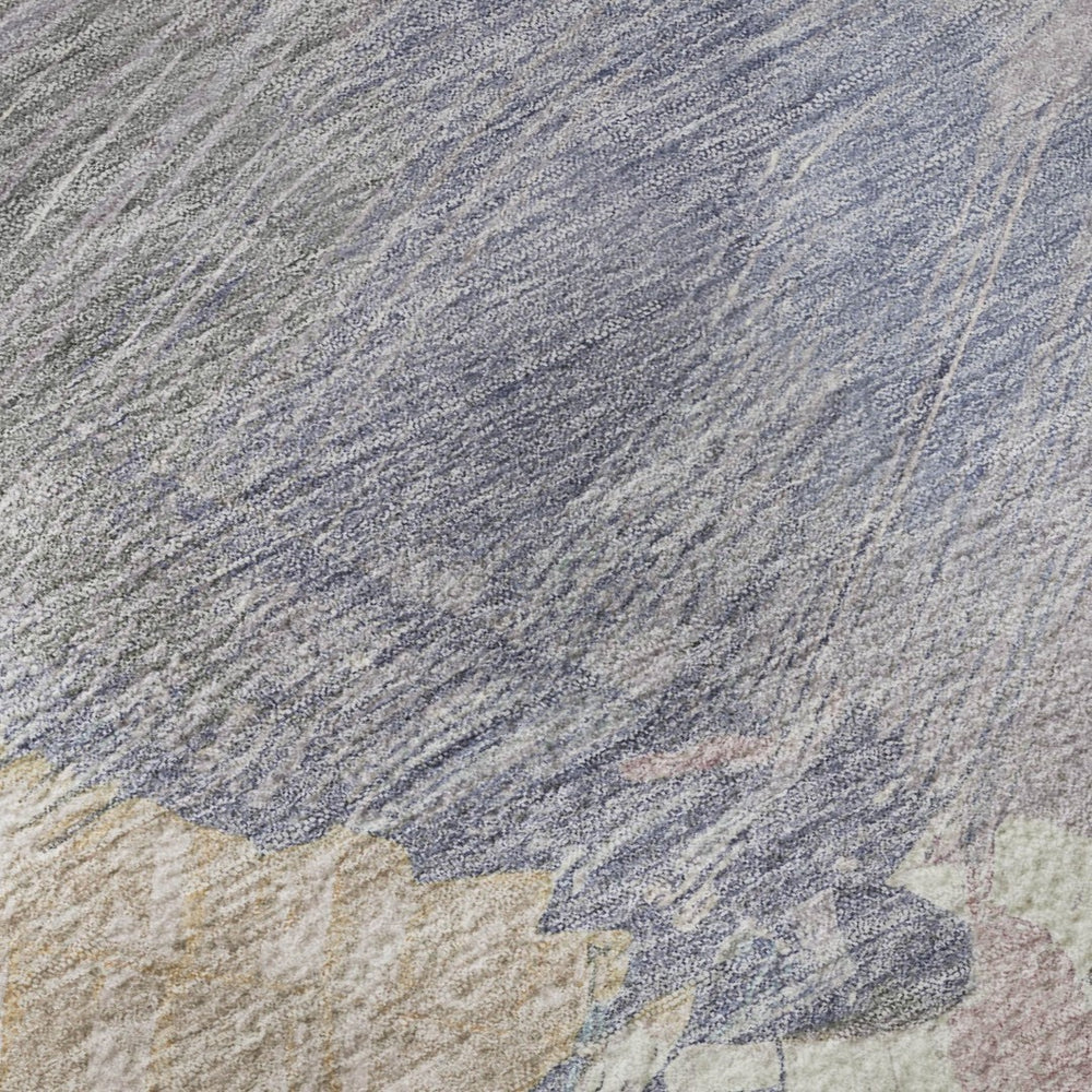 HomeRoots 9' X 12' Abstract Washable Area Rug in Pink, Ivory & Beige with UV Protection for Busy Homes 694139
