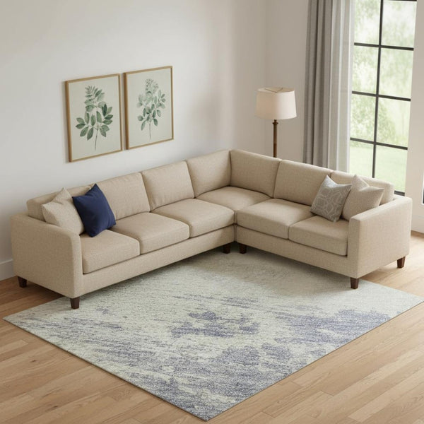 HomeRoots 10' X 14' Artichoke Green Abstract Area Rug - Stylish, Washable, UV-Protected, Perfect for Any Space! 694164