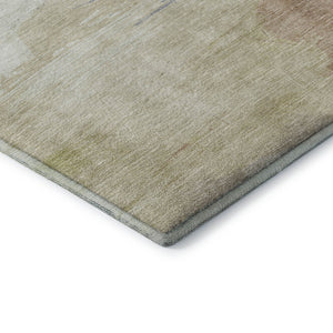 HomeRoots 10' X 14' Artichoke Green Abstract Area Rug - Stylish, Washable, UV-Protected, Perfect for Any Space! 694164