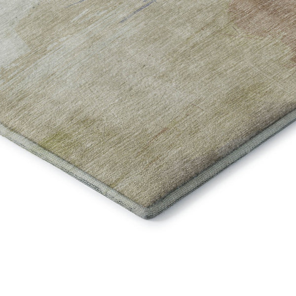 HomeRoots 10' X 14' Artichoke Green Abstract Area Rug - Stylish, Washable, UV-Protected, Perfect for Any Space! 694164
