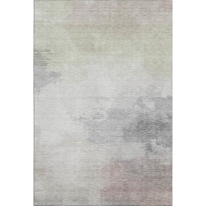 HomeRoots 5' X 8' Modern Abstract Beige Gray Silver Area Rug - Stain-Resistant, UV Protected, Durable Design 694166