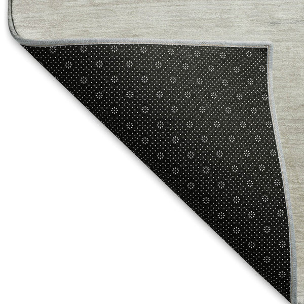 HomeRoots 5' X 8' Modern Abstract Beige Gray Silver Area Rug - Stain-Resistant, UV Protected, Durable Design 694166
