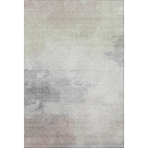 HomeRoots 5' X 8' Modern Abstract Beige Gray Silver Area Rug - Stain-Resistant, UV Protected, Durable Design 694166
