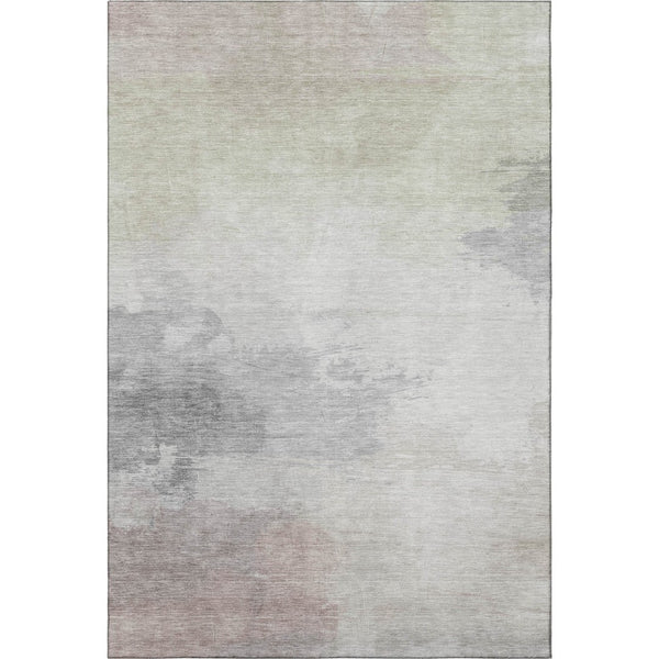 HomeRoots 5' X 8' Modern Abstract Beige Gray Silver Area Rug - Stain-Resistant, UV Protected, Durable Design 694166
