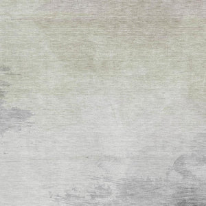 HomeRoots 8' Modern Abstract Washable Area Rug in Beige, Gray & Silver - Stain-Resistant, UV Protected Design 694168