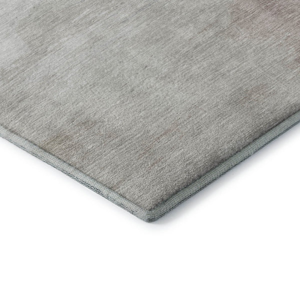 HomeRoots 9' X 12' Stylish Beige Gray Silver Abstract Area Rug - Washable, UV Protected & Perfect for High-Traffic Spaces 694169