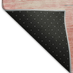HomeRoots 8' Stunning Pink Gold Teal Abstract Washable Area Rug - Durable, UV Protected & Kid-Friendly Decor 694180