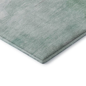 HomeRoots 10' X 14' Elegant Pale Aqua Gray Silver Abstract Area Rug - Washable, UV Protected, Stain Resistant! 694188