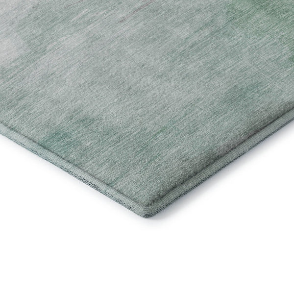 HomeRoots 10' X 14' Elegant Pale Aqua Gray Silver Abstract Area Rug - Washable, UV Protected, Stain Resistant! 694188