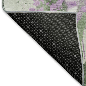 HomeRoots 10' X 14' Artichoke Green Abstract Area Rug - Stain-Resistant, UV-Protected, Machine-Woven Elegance 694200