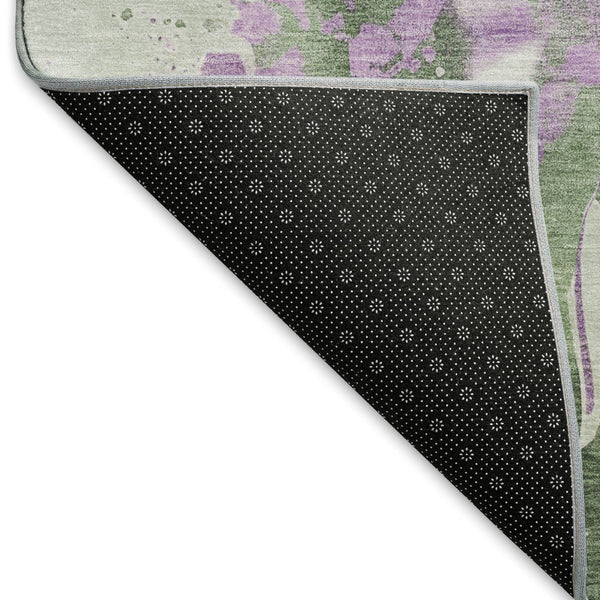 HomeRoots 10' X 14' Artichoke Green Abstract Area Rug - Stain-Resistant, UV-Protected, Machine-Woven Elegance 694200