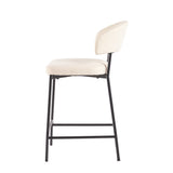 Modern Curved Back Counter Stool - Set of 2 Ivory ALSD7DIV Walker Edison