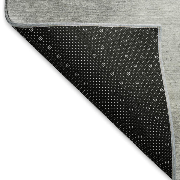 HomeRoots 10' Gray Silver Charcoal Striped Washable Area Rug – UV Protected, Stain Resistant & Durable Design 694284