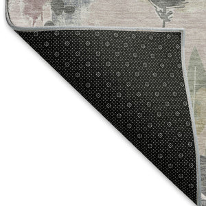 HomeRoots 10' X 14' Blush Mauve & Gray Floral Area Rug - Washable, UV-Protected, Perfect for High-Traffic Spaces! 694364