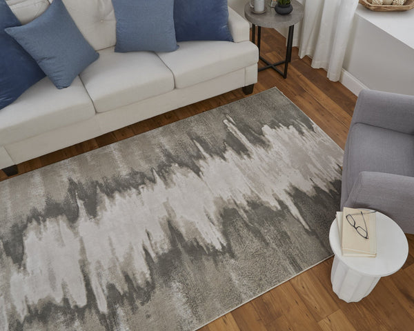 Feizy Rugs Micah Abstract Geometric Area Rug Woven Polyester Blend for Large Living Spaces 69439LQFIVYSLVJ00