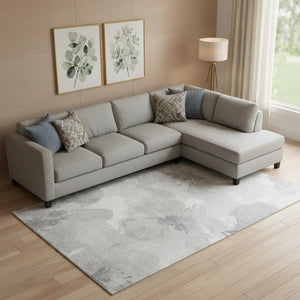 HomeRoots 10' X 14' Transitional Floral Area Rug – Washable, UV Protected, Durable & Perfect for Busy Homes 694400