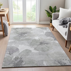 HomeRoots 10' X 14' Transitional Floral Area Rug – Washable, UV Protected, Durable & Perfect for Busy Homes 694400
