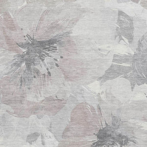 HomeRoots 10' X 14' Elegant Taupe, Ivory & Gray Floral Washable Area Rug with UV Protection for Homes 694418