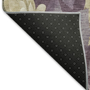 HomeRoots 5' X 8' Floral Washable Area Rug in Beige, Ivory & Tan - UV Protected, Durable, and Elegant Design 694426