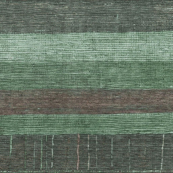 HomeRoots 5' X 8' Washable Striped Area Rug in Green and Taupe - UV Protected, Durable & Easy to Clean! 694474