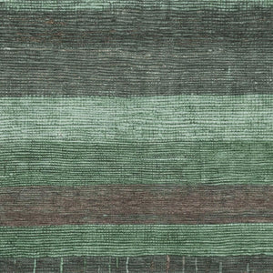HomeRoots 8' Green and Taupe Striped Washable Area Rug with UV Protection - Perfect for Kids and Pets, Easy Care! 694476