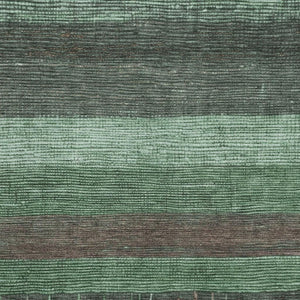 HomeRoots 10' X 14' Green And Taupe Striped Washable Area Rug with UV Protection for High-Traffic Homes 694478