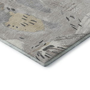 HomeRoots 8' Stylish Taupe Beige & Gray Geometric Washable Area Rug - UV Protected, Pet-Friendly Design 694542