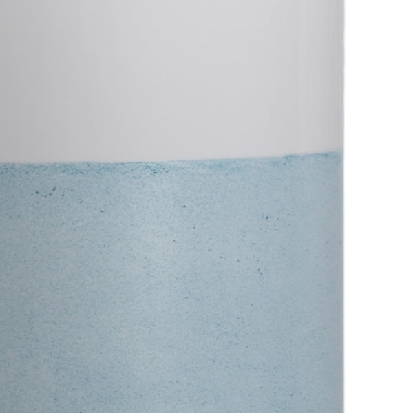 Chelsea House Destin Hand‑Painted Aqua Glazed Ceramic Table Lamp With Polished Nickel Accents, 30.5" H 69455