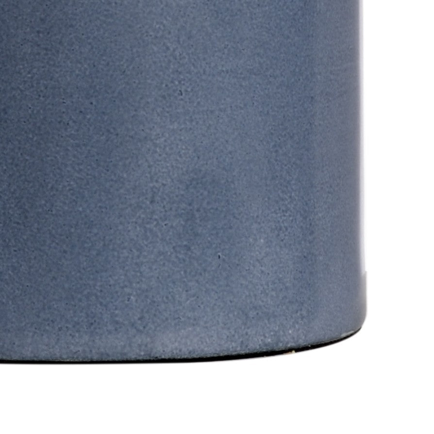 Chelsea House Destin Hand-Painted Navy Ceramic Table Lamp With Polished Nickel Accents — 30.5" Tall Transitional Elegance 69457