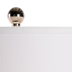 Chelsea House Destin Hand-Painted Navy Ceramic Table Lamp With Polished Nickel Accents — 30.5" Tall Transitional Elegance 69457