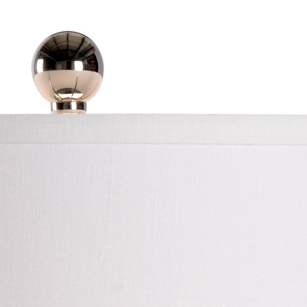 Chelsea House Destin Hand-Painted Navy Ceramic Table Lamp With Polished Nickel Accents — 30.5" Tall Transitional Elegance 69457