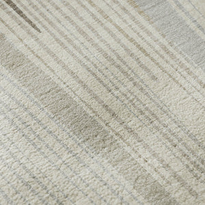HomeRoots 9' X 12' Stylish Beige, Gray & Silver Geometric Washable Area Rug with UV Protection & Easy Care 694597
