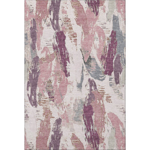 HomeRoots 10' Blush Purple & Ivory Abstract Area Rug - Washable, UV Protected, Stain Resistant for Modern Spaces 694646