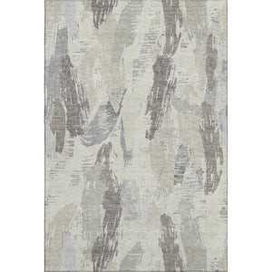 HomeRoots 10' X 14' Abstract Taupe Ivory Gray Area Rug - Durable, Washable, UV-Protected for Busy Homes 694676