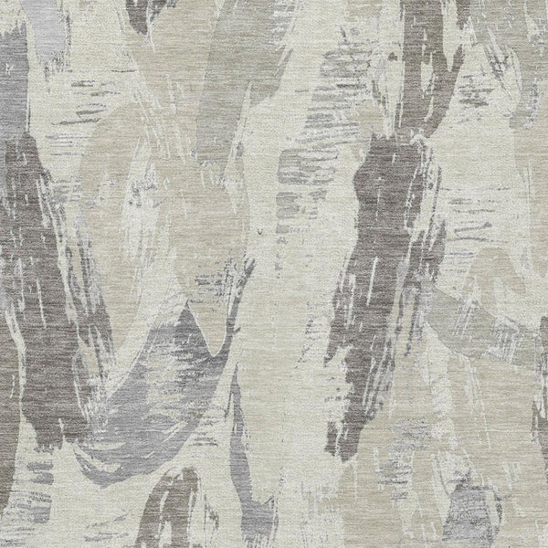 HomeRoots 10' X 14' Abstract Taupe Ivory Gray Area Rug - Durable, Washable, UV-Protected for Busy Homes 694676